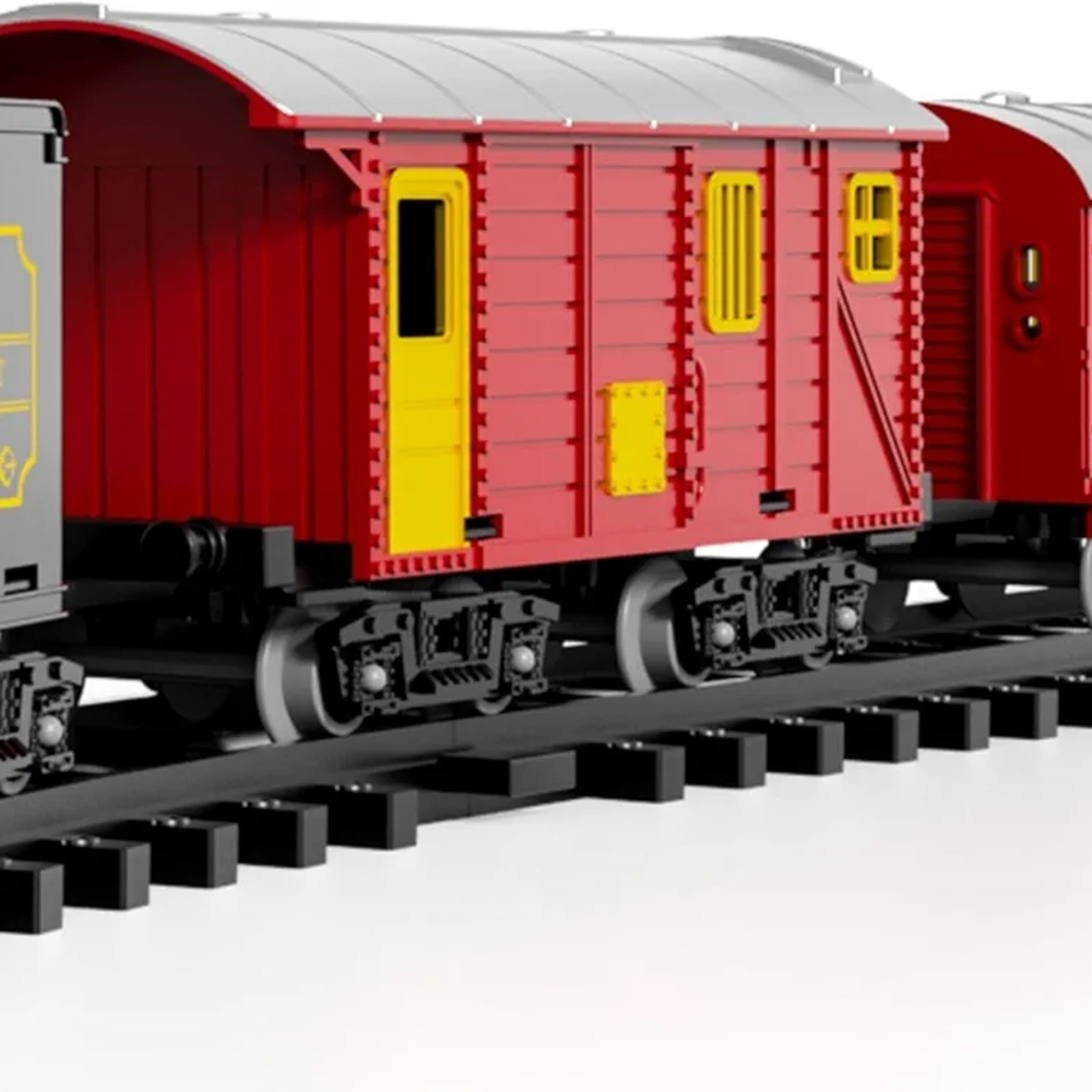 Classic Electric Red and Gold Train Set for Kids - Picture 6 of 8